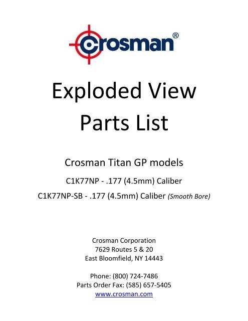 crosman 2100 parts diagram