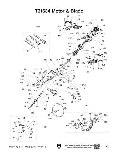 compound miter saw parts diagram