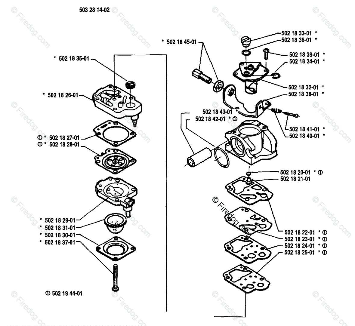 brush cutter parts diagram