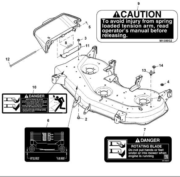 john deere gx345 mower deck parts diagram