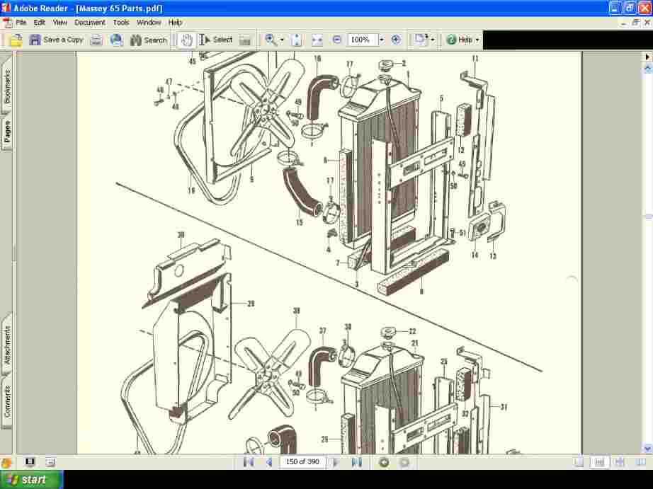 massey ferguson 165 parts diagram