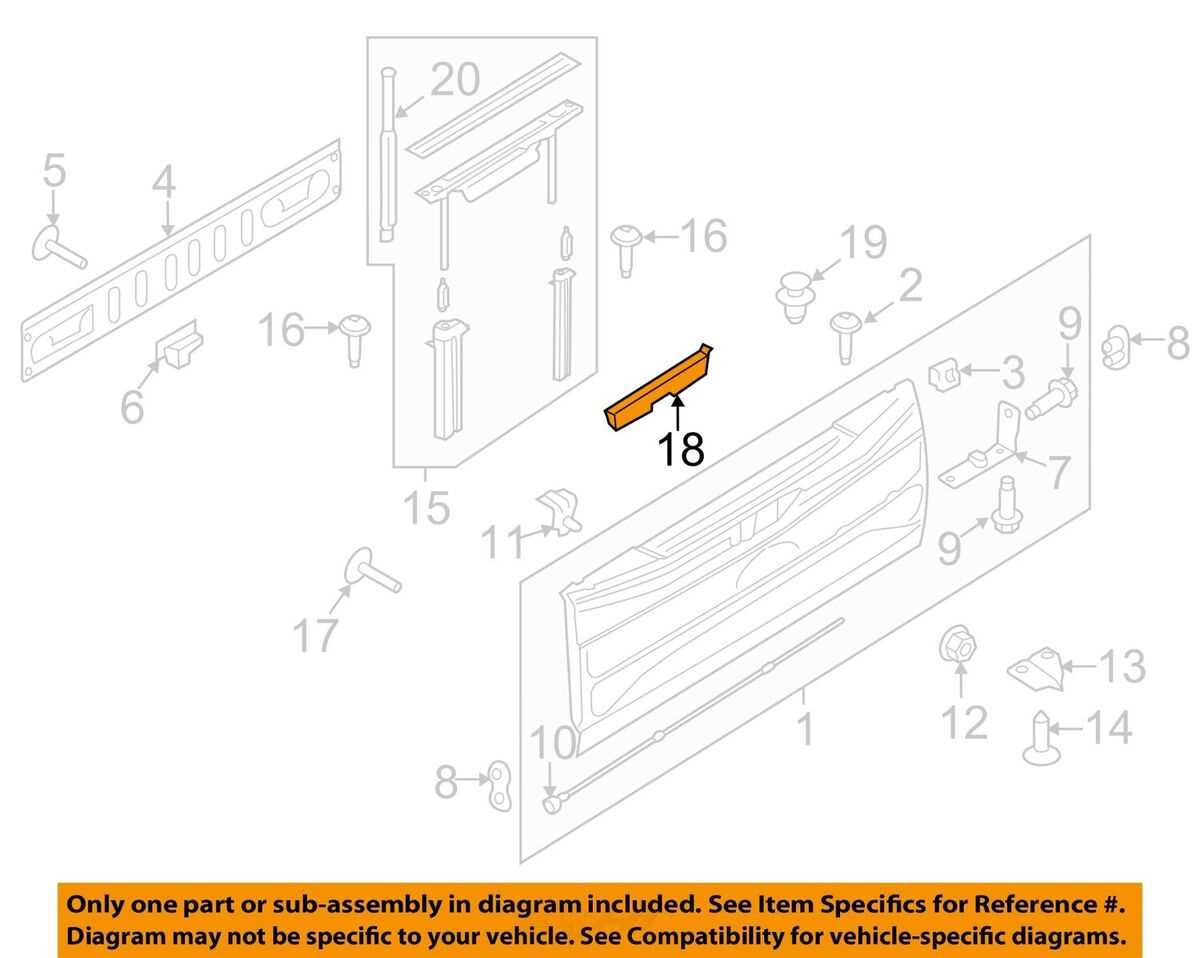 2013 f150 tailgate parts diagram