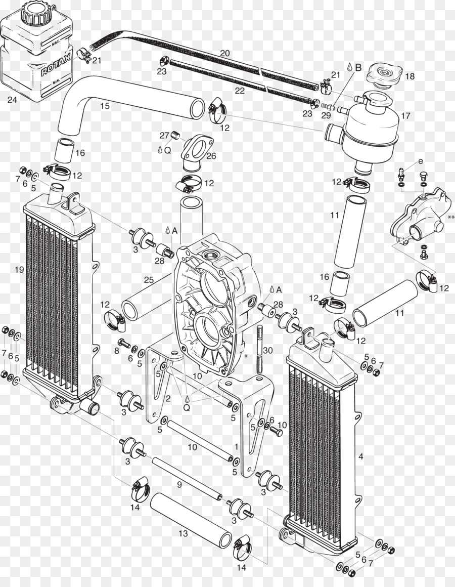 car radiator parts diagram