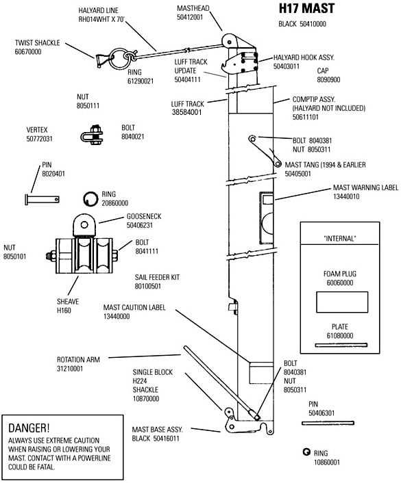 hobie tandem island parts diagram