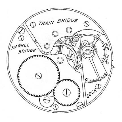 elgin pocket watch parts diagram