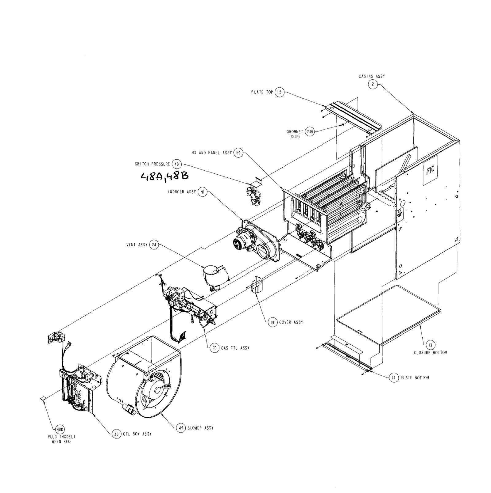 carrier gas furnace parts diagram