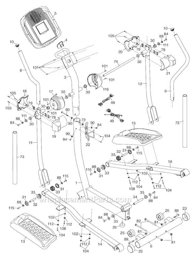 elliptical parts diagram