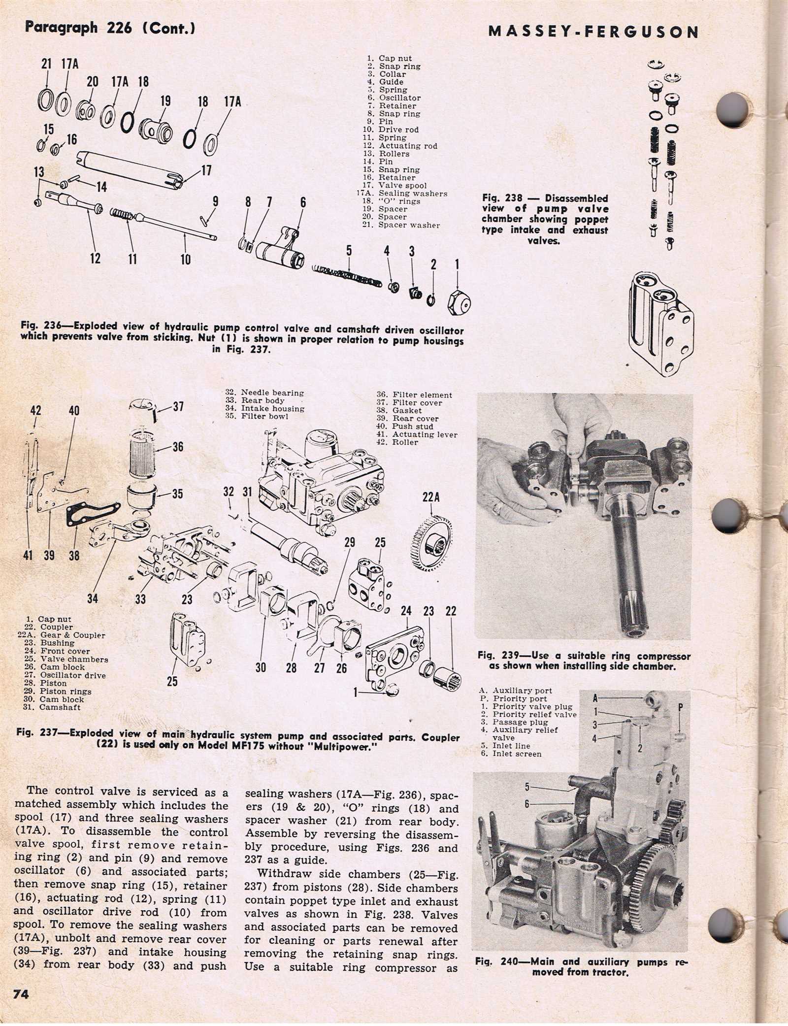 massey ferguson 175 parts diagram