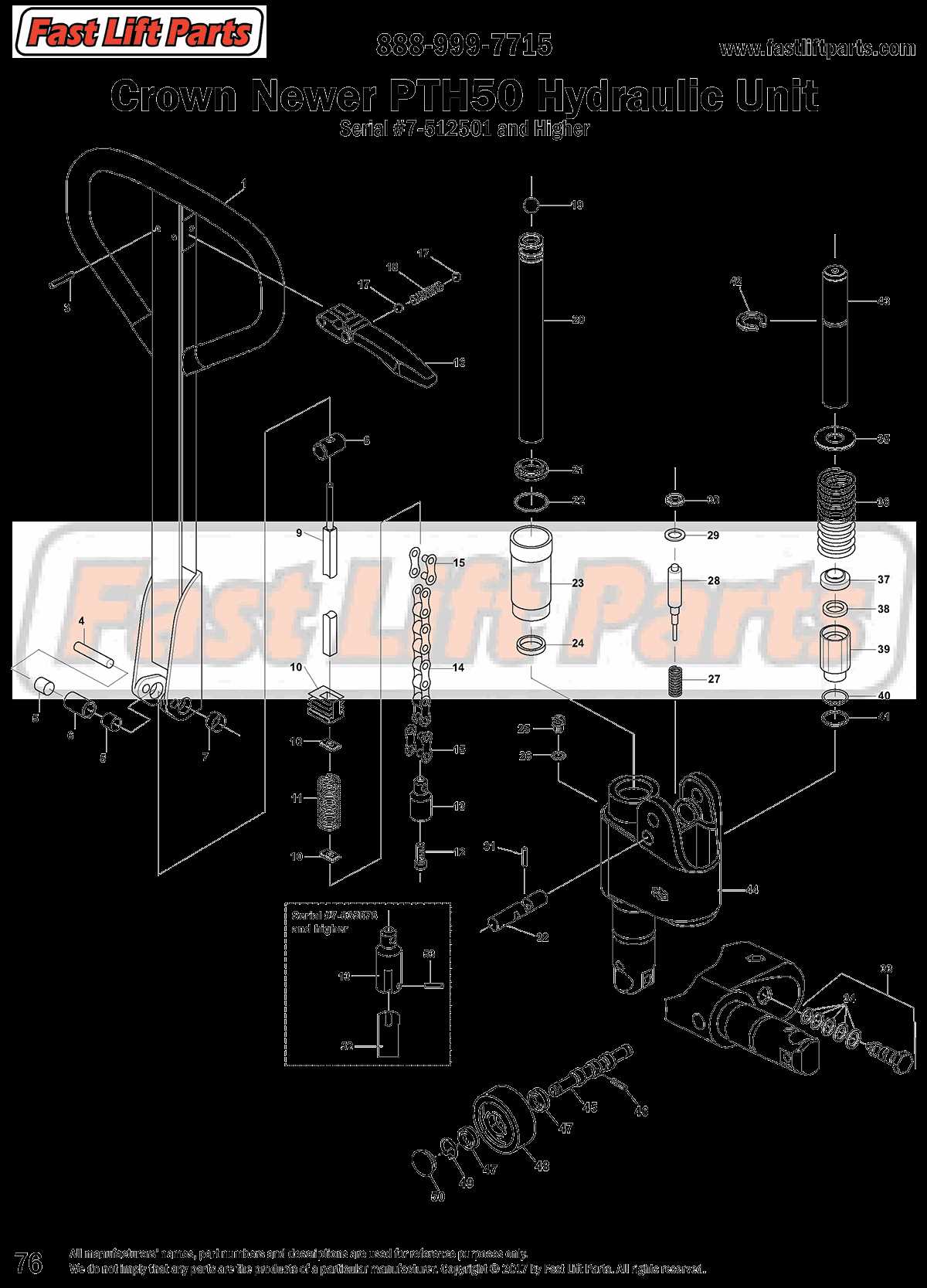 crown pallet jack pth50 parts diagram