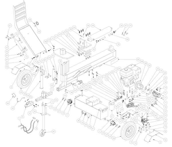 black diamond log splitter parts diagram