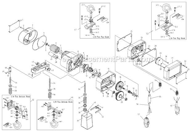 electric chain hoist parts diagram