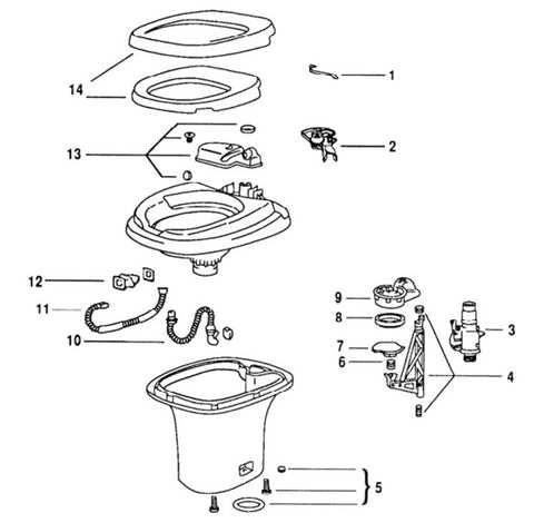 manual thetford rv toilet parts diagram