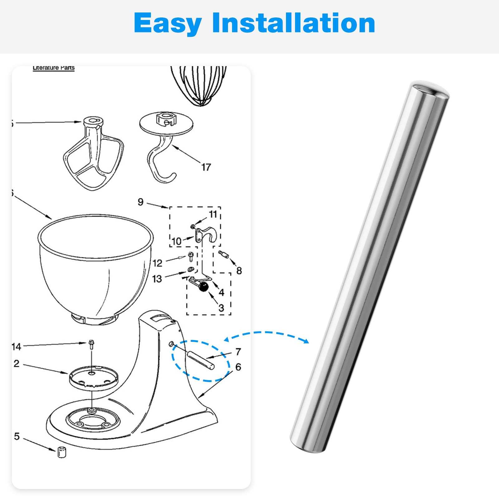 kitchenaid ksm90 parts diagram