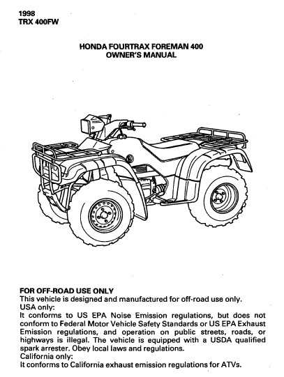 1998 honda 300 fourtrax parts diagram