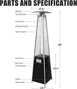 living accents patio heater parts diagram