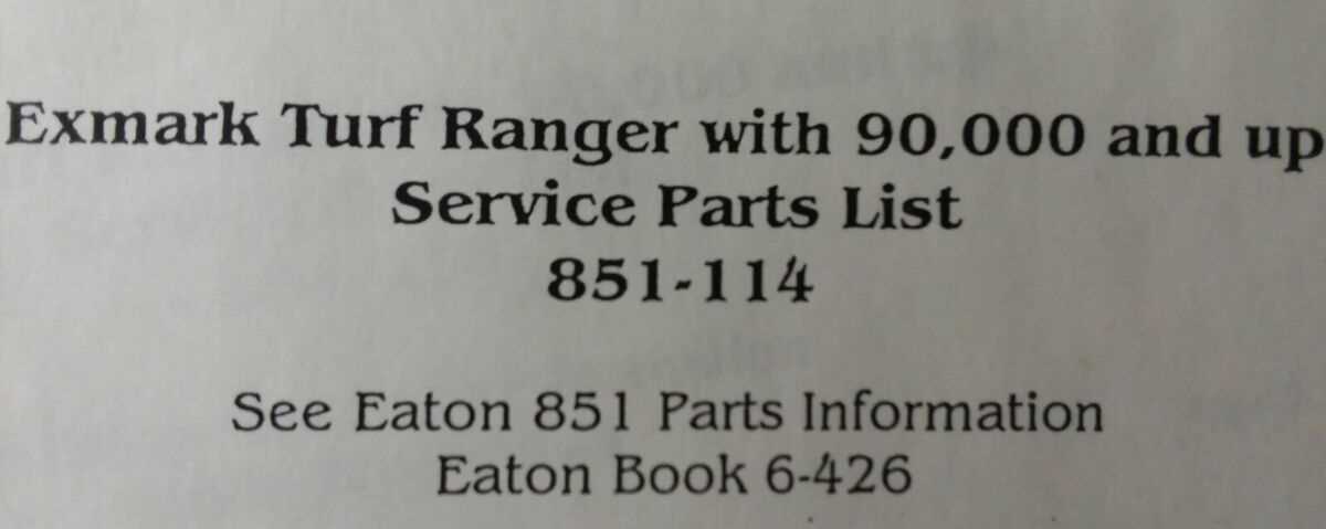 exmark turf ranger parts diagram