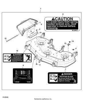 john deere 48 edge mower deck parts diagram