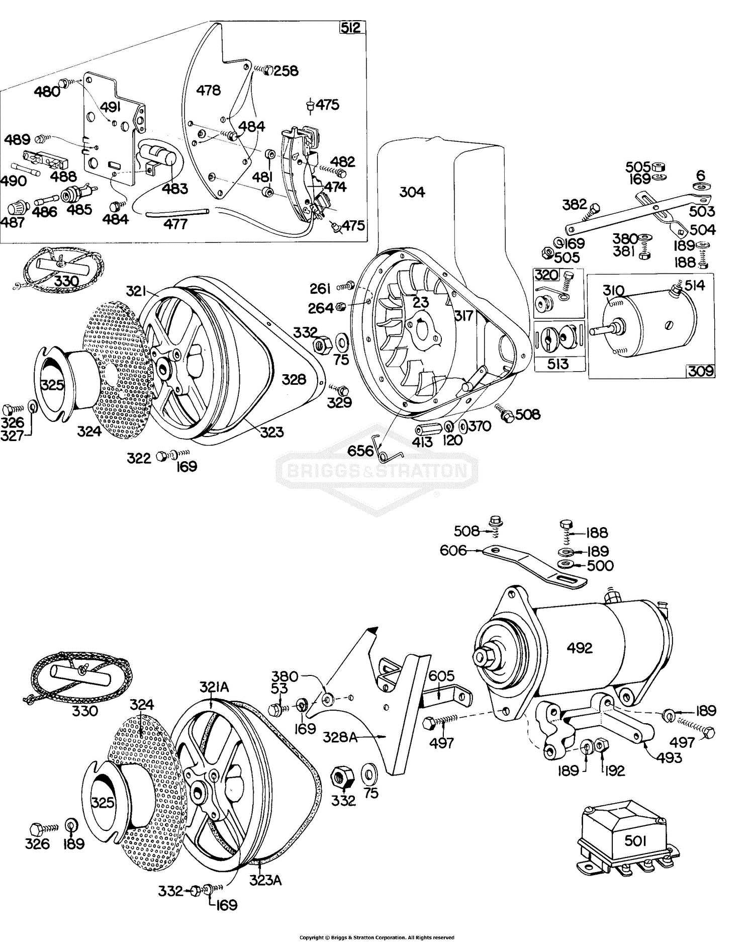 briggs and stratton 500 series parts diagram