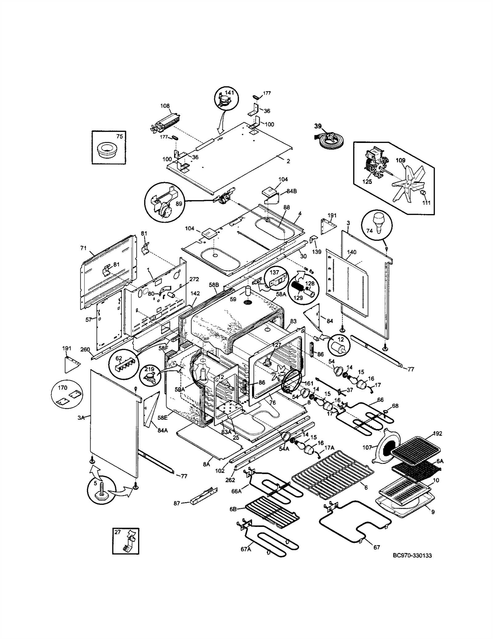 kenmore gas range model 790 parts diagram