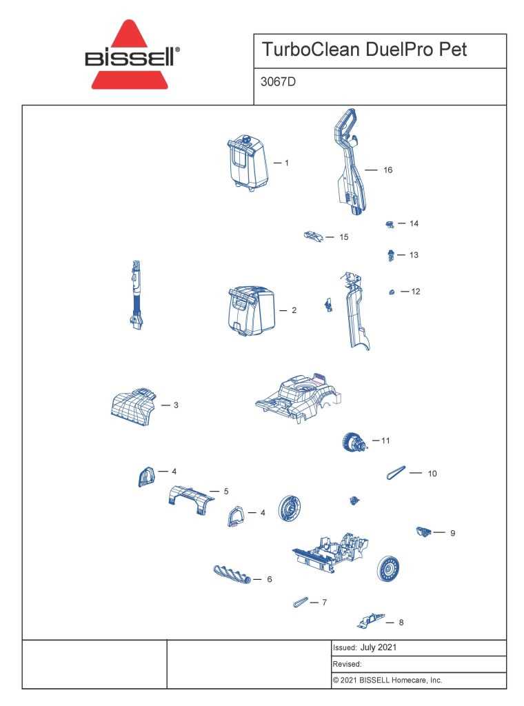 bissell proheat 2x pet parts diagram