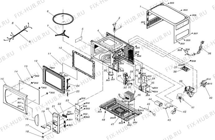 lg microwave parts diagram