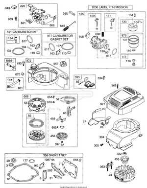 briggs and stratton generator parts diagram