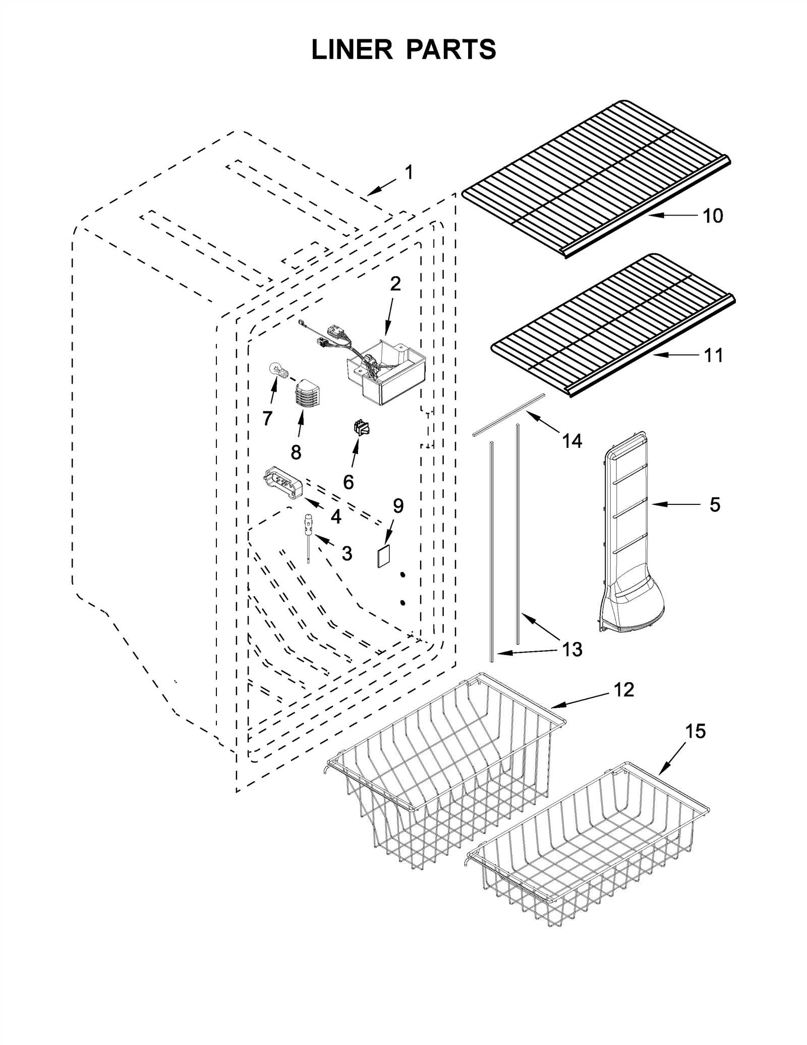 manual whirlpool refrigerator parts diagram