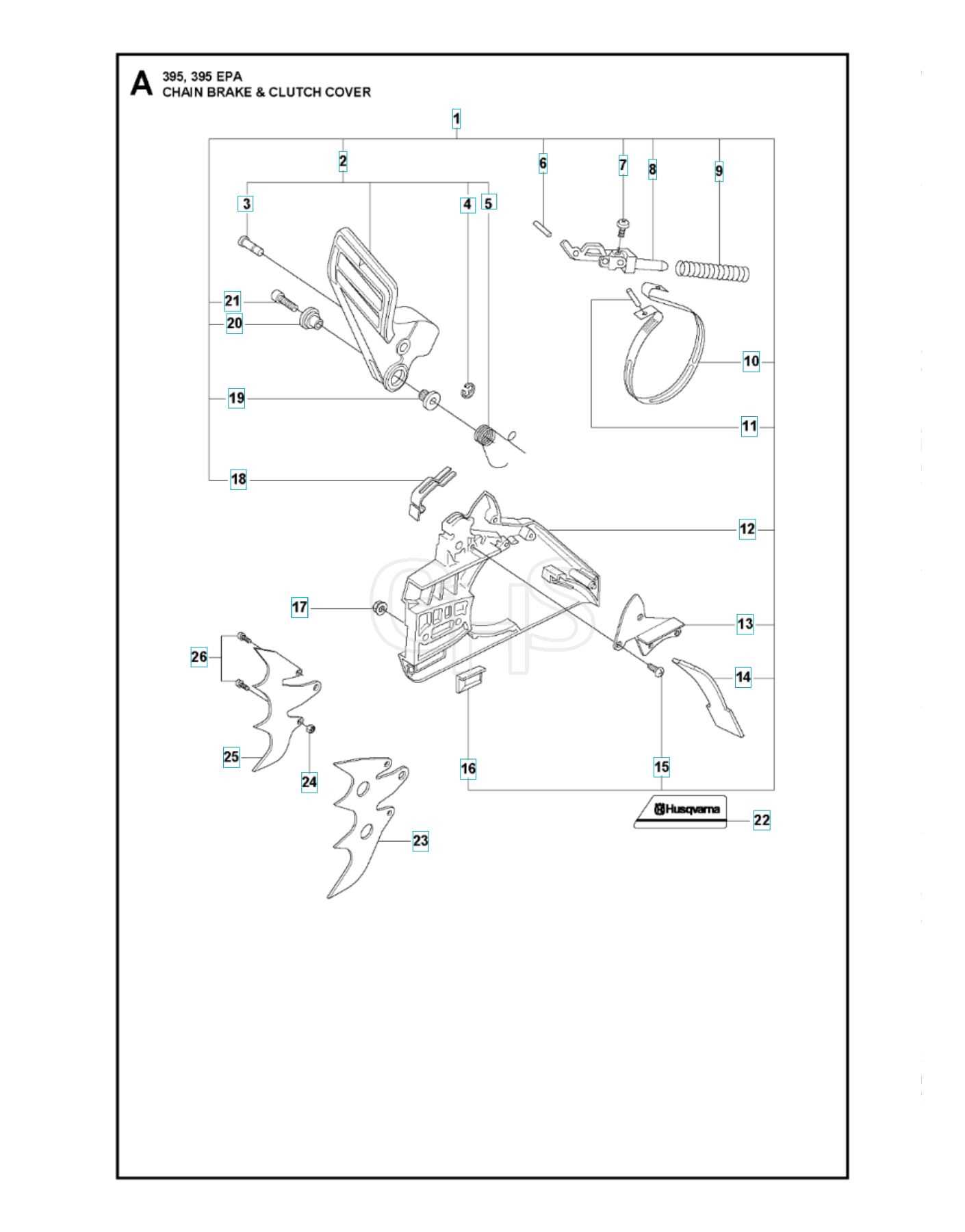 husqvarna 395 parts diagram