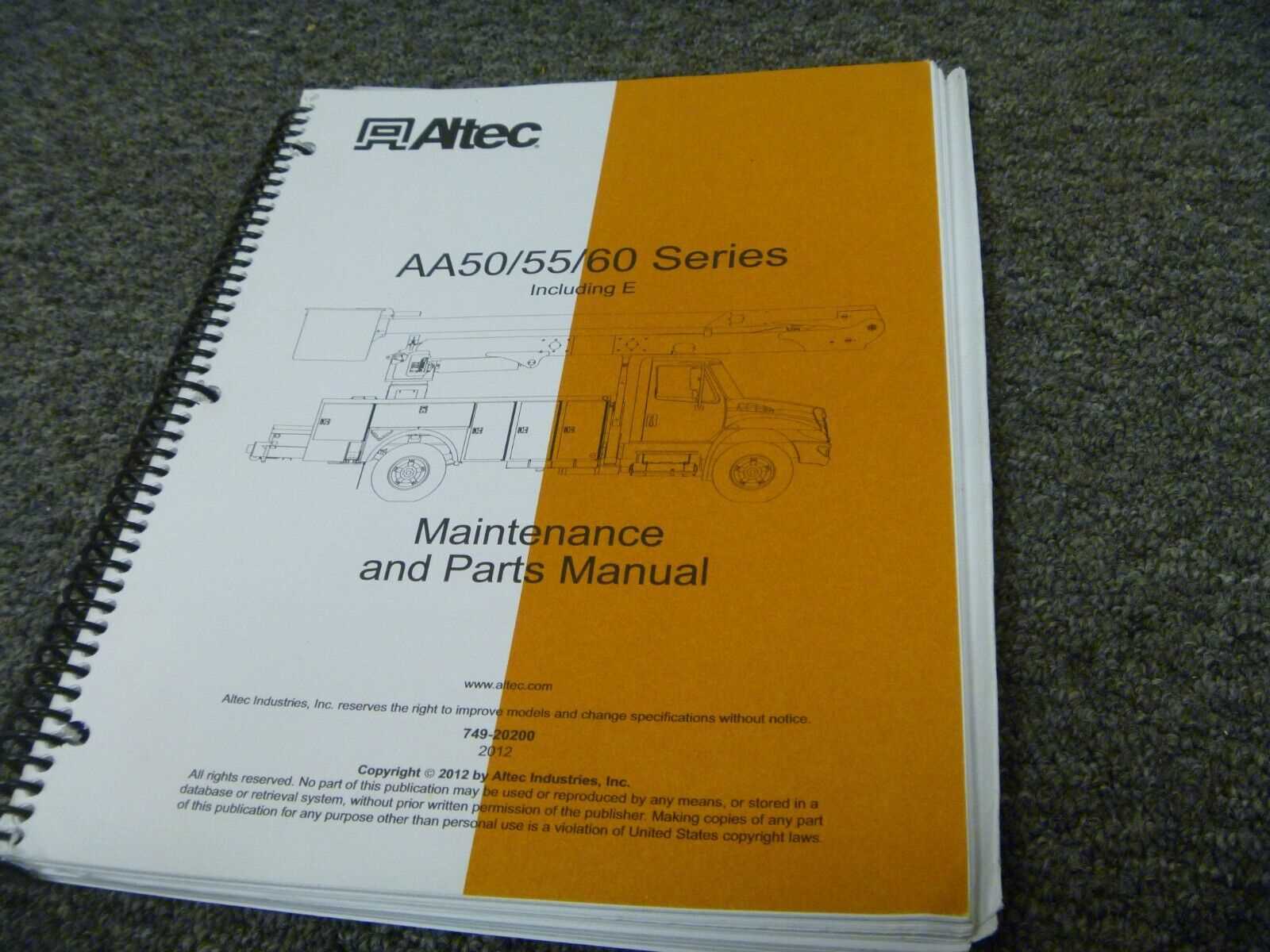 altec bucket truck parts diagram