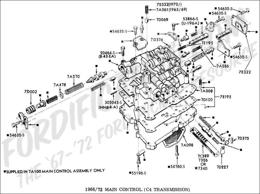 ford c4 transmission parts diagram