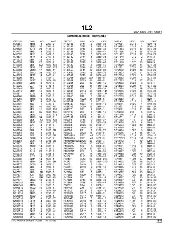 john deere 310c parts diagram