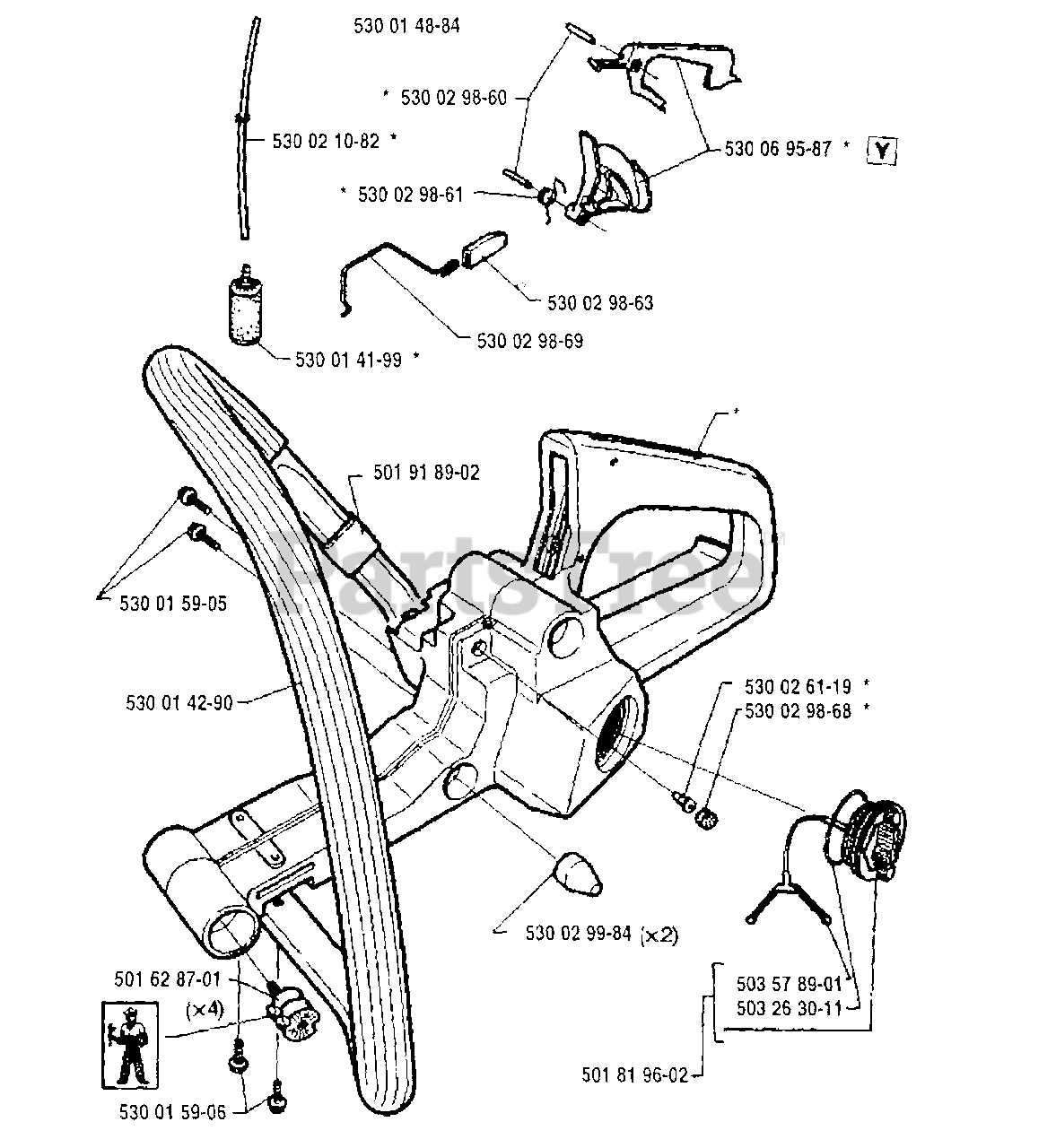 husqvarna 41 chainsaw parts diagram