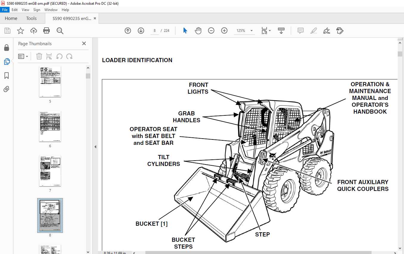bobcat s590 parts diagram