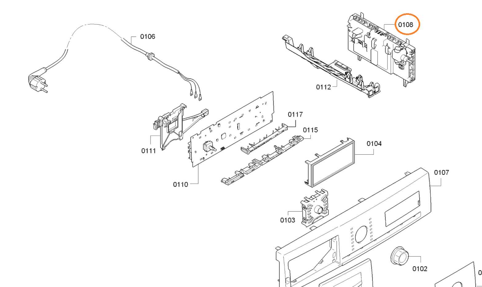 bosch dishwasher door parts diagram