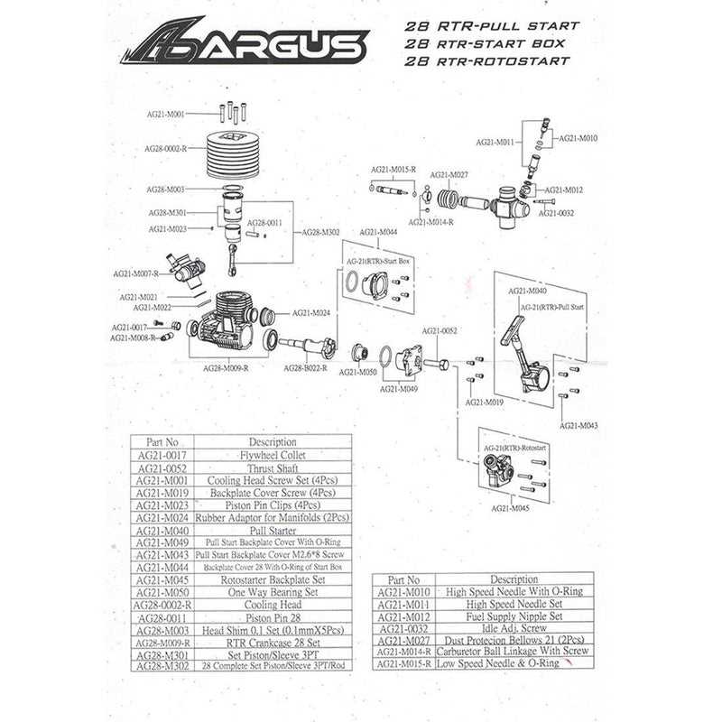 nitro engine parts diagram