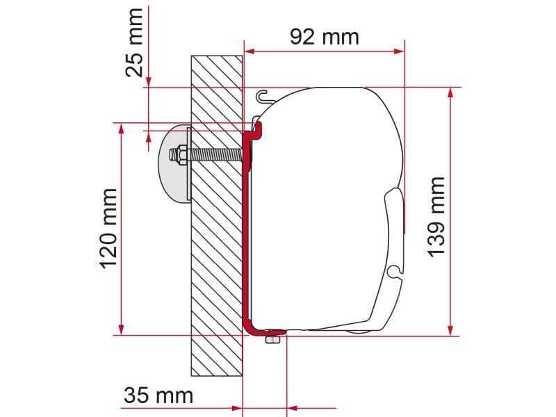 fiamma f45 awning spare parts diagram