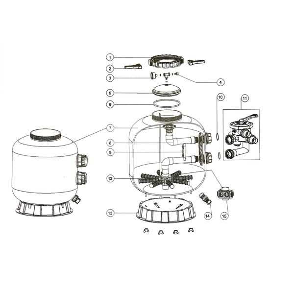 intex sand filter parts diagram