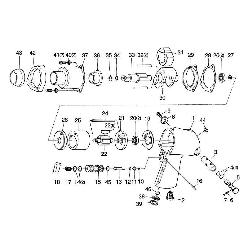 ingersoll rand impact wrench parts diagram