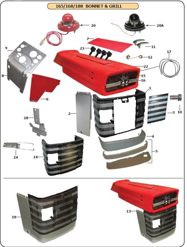 massey ferguson 165 parts diagram