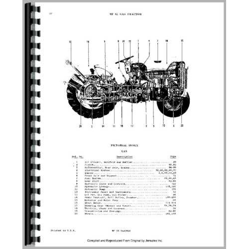 massey ferguson 35 parts diagram