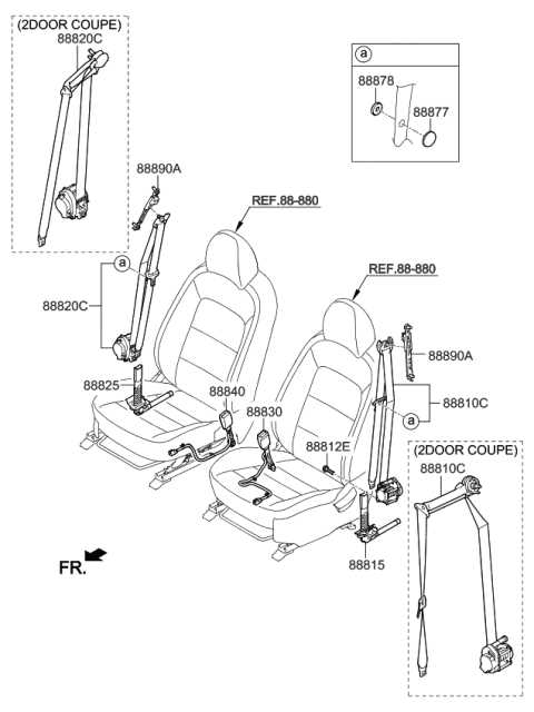 belt buckle parts diagram