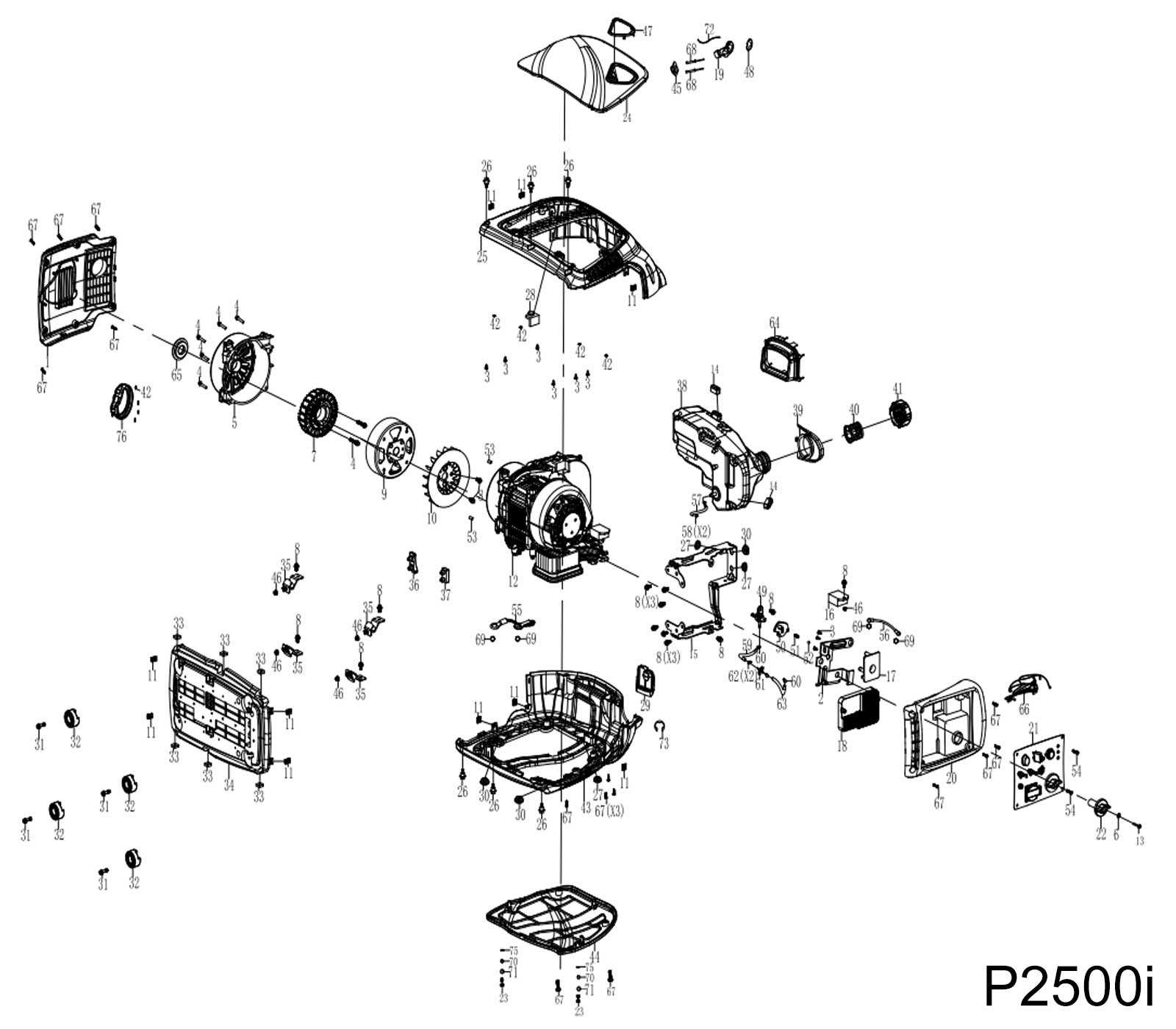 craftsman 2200i generator parts diagram