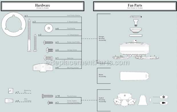 hunter ceiling fan parts diagram