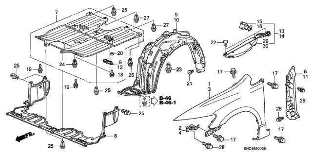 2006 honda civic body parts diagram