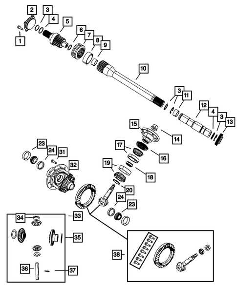 front axle parts diagram