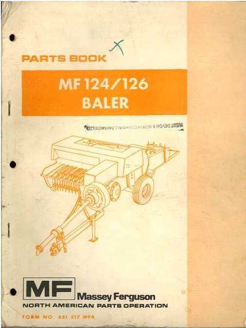 massey ferguson 124 baler parts diagram