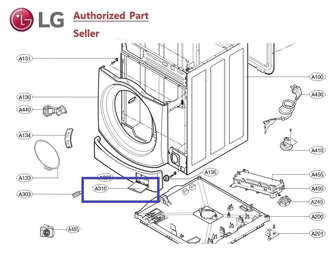 front load washing machine parts diagram