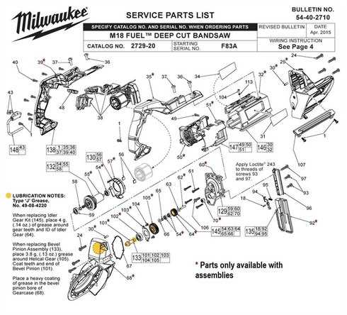 milwaukee band saw parts diagram