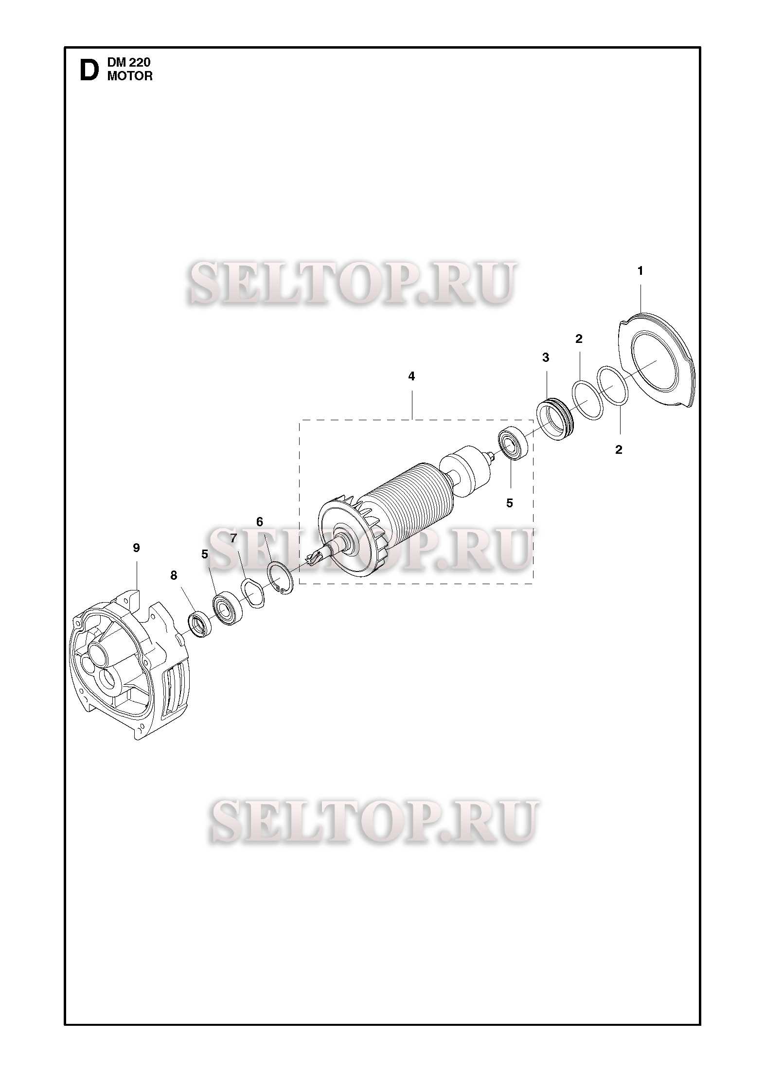 husqvarna dm220 parts diagram