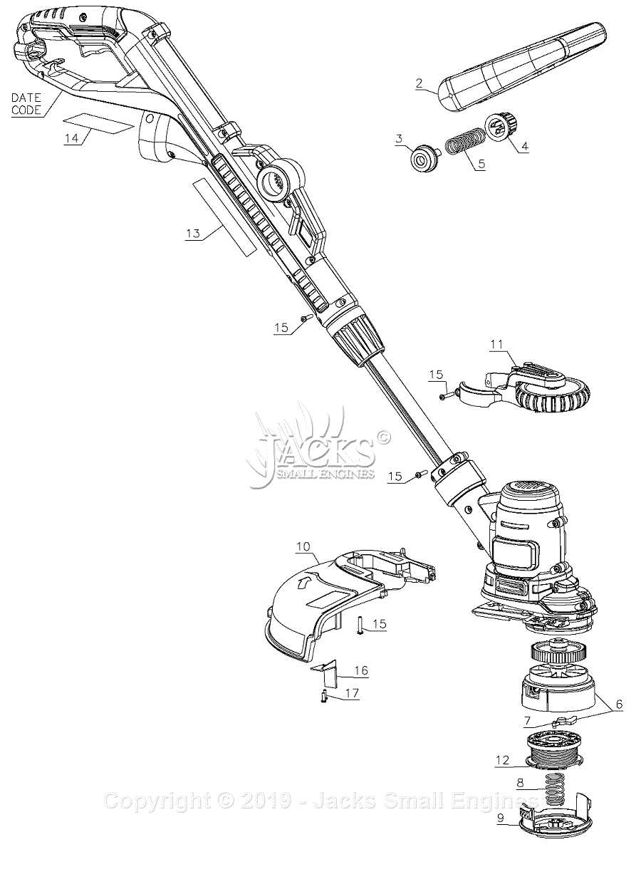 grass trimmer parts diagram